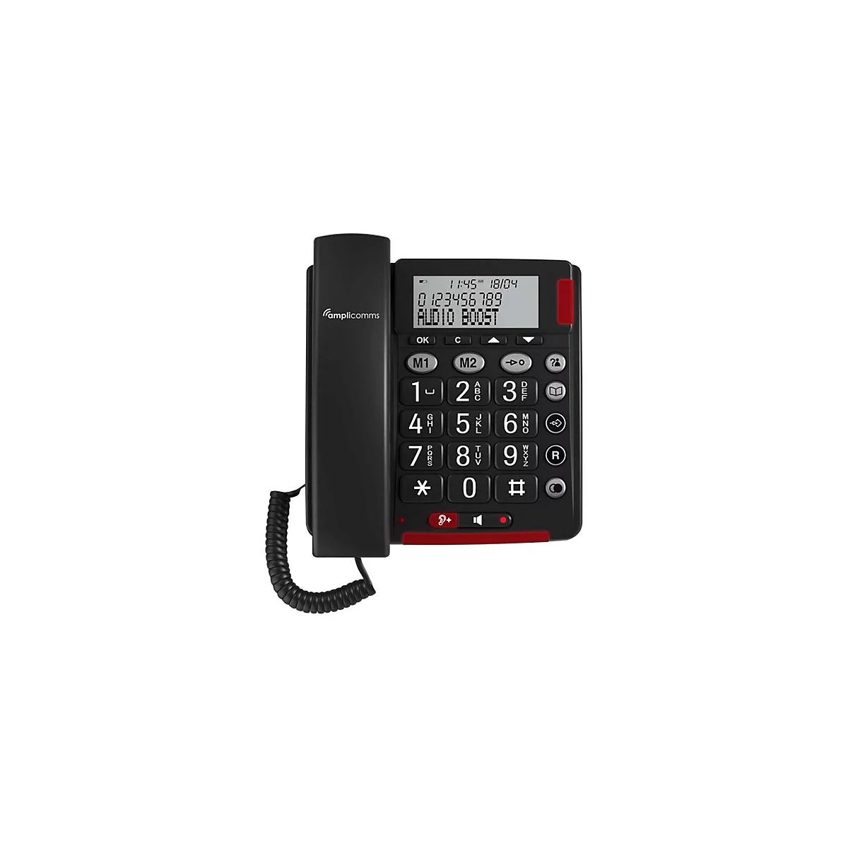 Amplicomms BigTel 48 Plus - Telefon mit Schnur - Dunkelgrau