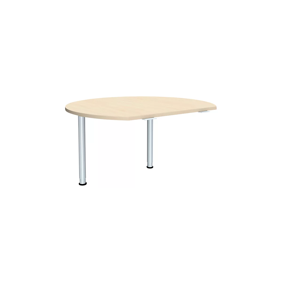 Anbautisch ALICANTE, 2 Stützfüße, B 1200 x T 1047 mm, mit 2 Stützfüßen, höhenverstellbar, Ahorn-Dekor