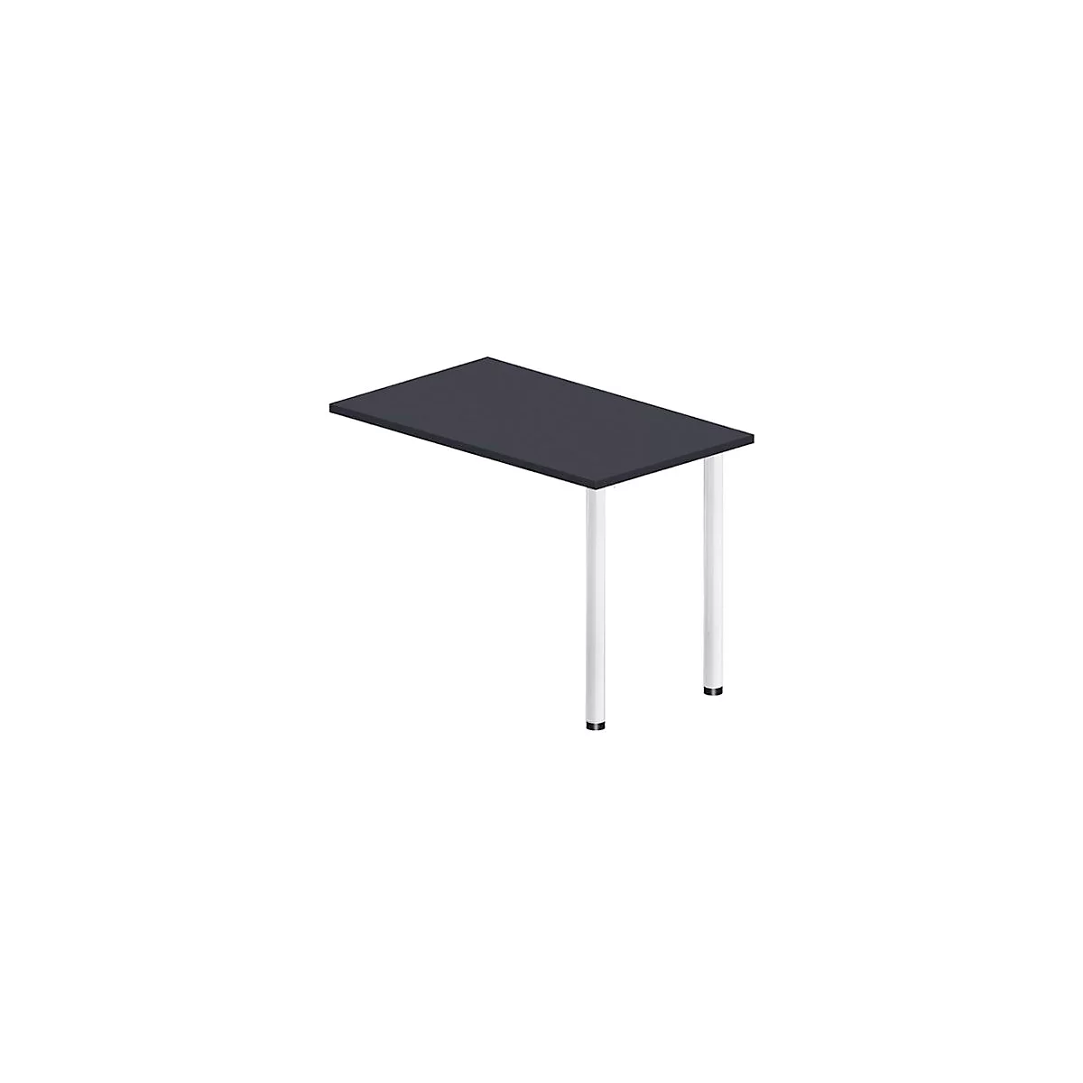 Anbautisch BEXXSTAR, Rundrohrfuß, Rechteck, B 1000 x T 600 x H 740 mm, schwarz