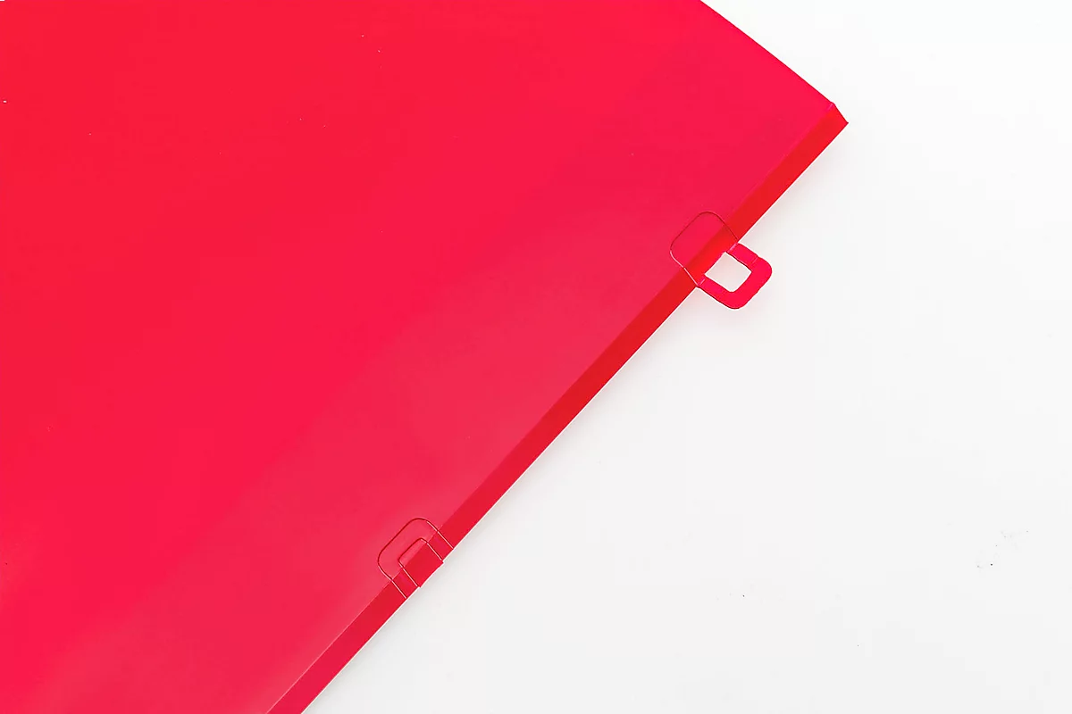 Angebotsmappe FolderSys, A4, 4 Taschen, Visitenkartentasche, Polypropylen, rot, 10 Stück