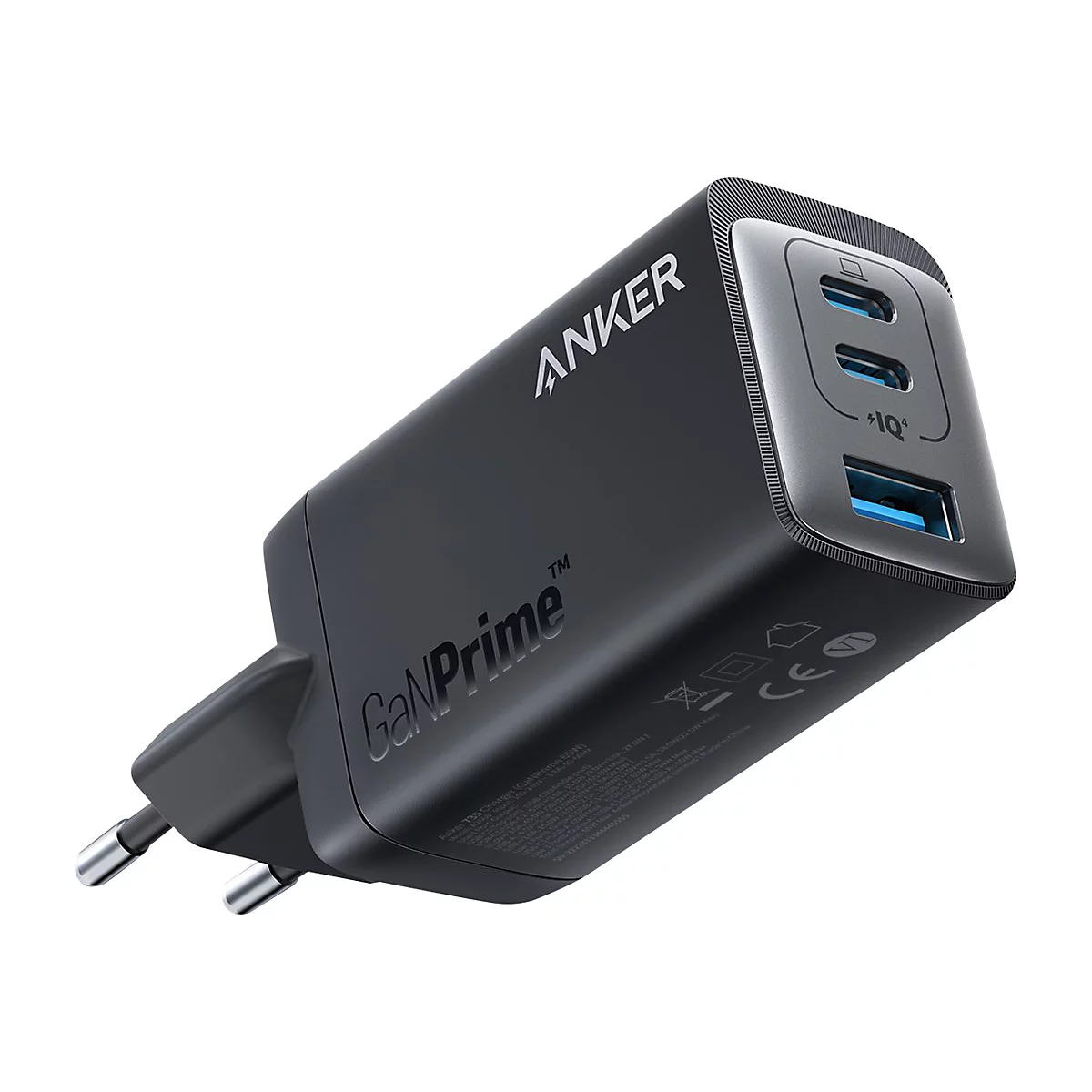 Anker 735 - Netzteil - 65 Watt - 5 A - Anker PowerIQ 4.0 - 3 Ausgabeanschlussstellen (USB Typ A, 2 x USB-C)