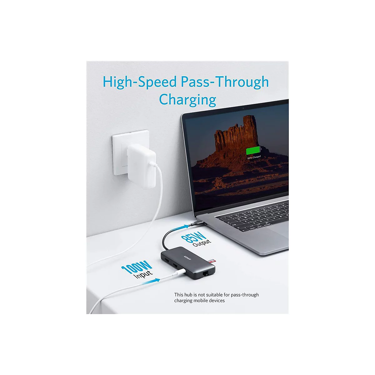 Anker PowerExpand 8-in-1 USB-C PD Media Hub - Dockingstation - USB-C - 2 x HDMI - 1GbE