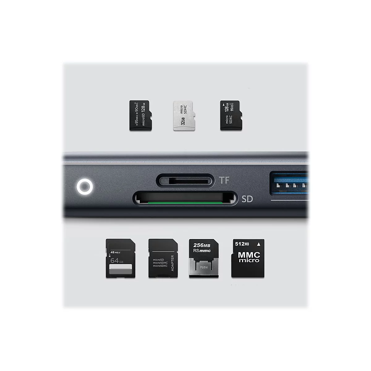 Anker PowerExpand 8-in-1 USB-C PD Media Hub - Dockingstation - USB-C - 2 x HDMI - 1GbE