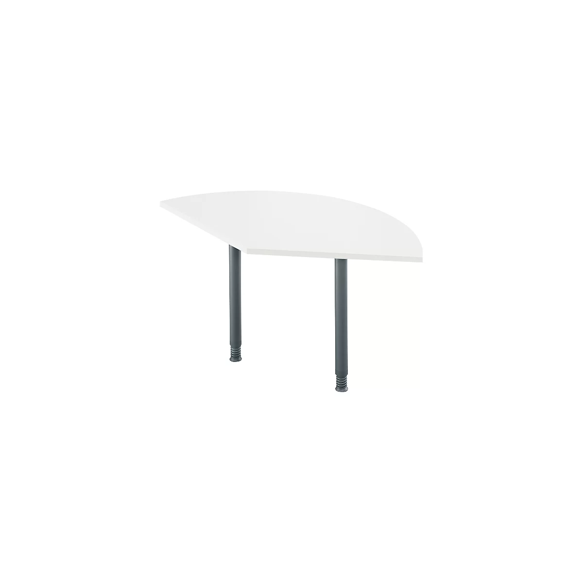 Ansatztisch, 135°, B 800 x T 800 mm, weiß/anthrazit