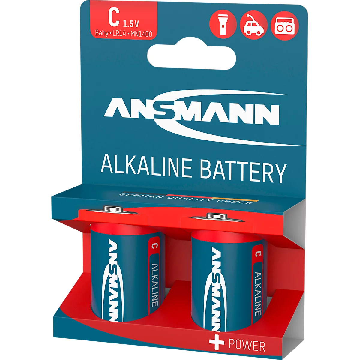 Ansmann Alkaline Baby C batterijen, 1,5 volt