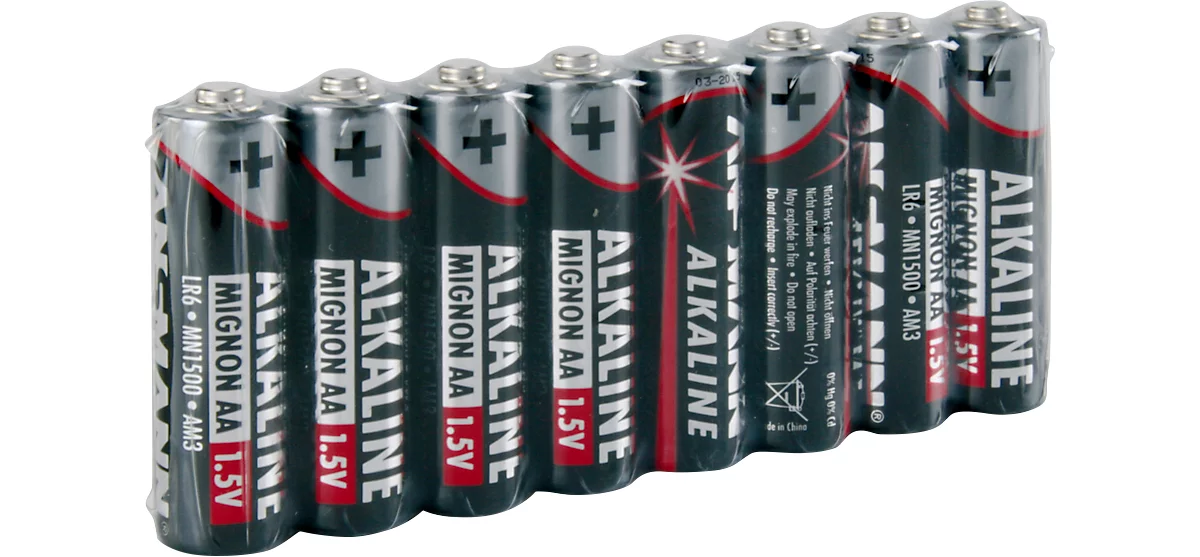 Ansmann Alkaline-Batterien Mignon AA, 8 Stück