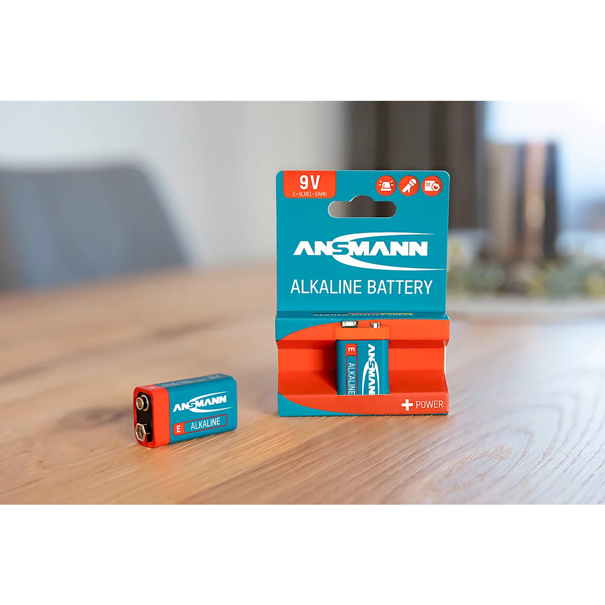 Ansmann Alkaline Block E Batterien, 9 Volt, besonders lange Lebensdauer, 1 Stück