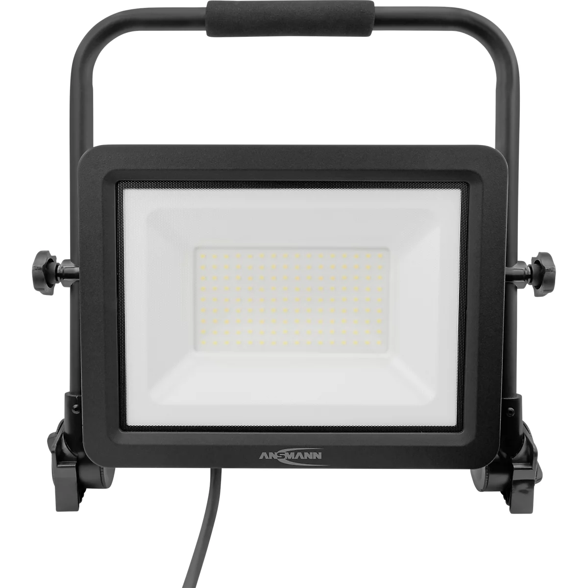 ANSMANN FL100W-AC Projecteur de travail à LED, 12 000 lumens, 100 W SMD LEDs, IP65, antichoc, réglable, avec poignée, noir
