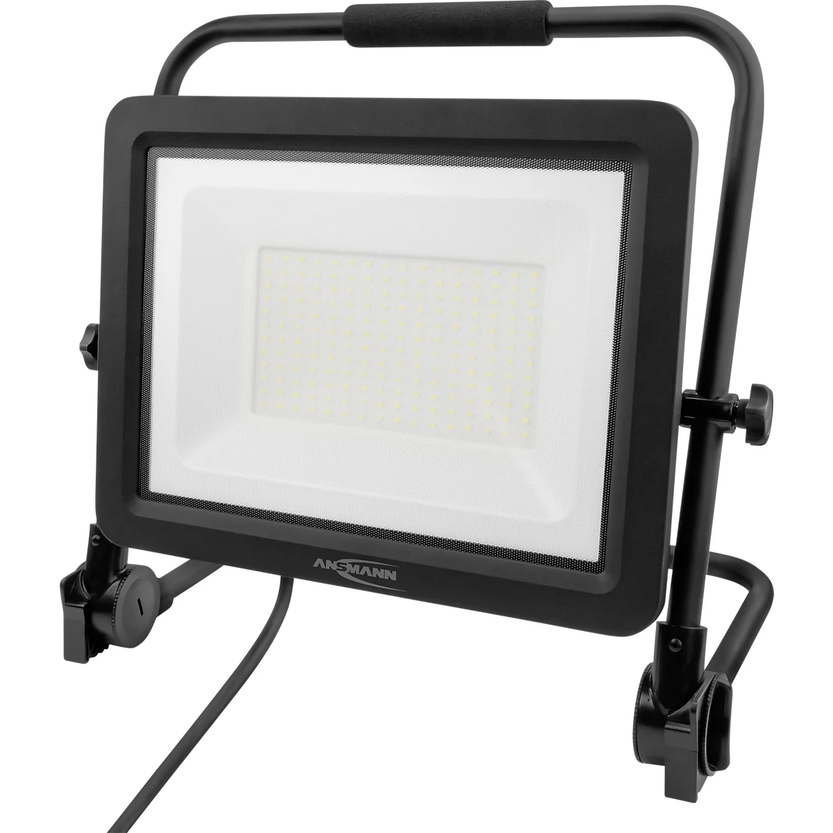 ANSMANN FL150W-AC Projecteur de travail à LED, 18 000 lumens, IP65, antichoc, avec poignée de transport, noir