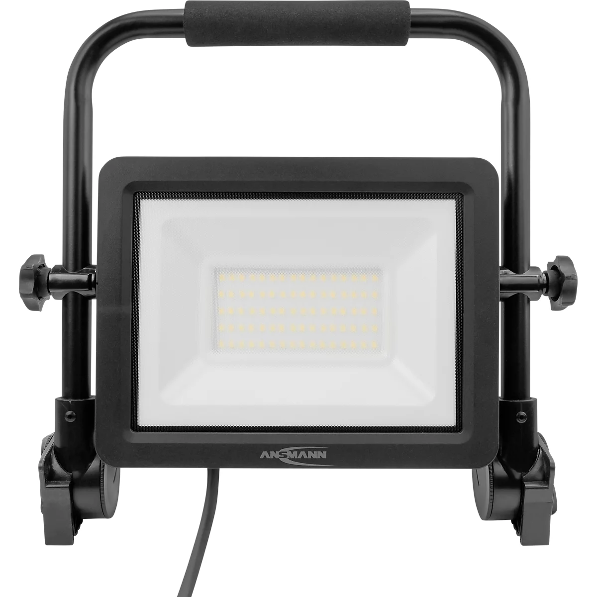 ANSMANN FL50W-AC LED Arbeitsstrahler, Kabelgebunden, 5.400 Lumen, IP65, Stoßfest, 360° Leuchtenkopf und Tragegriff, schwarz