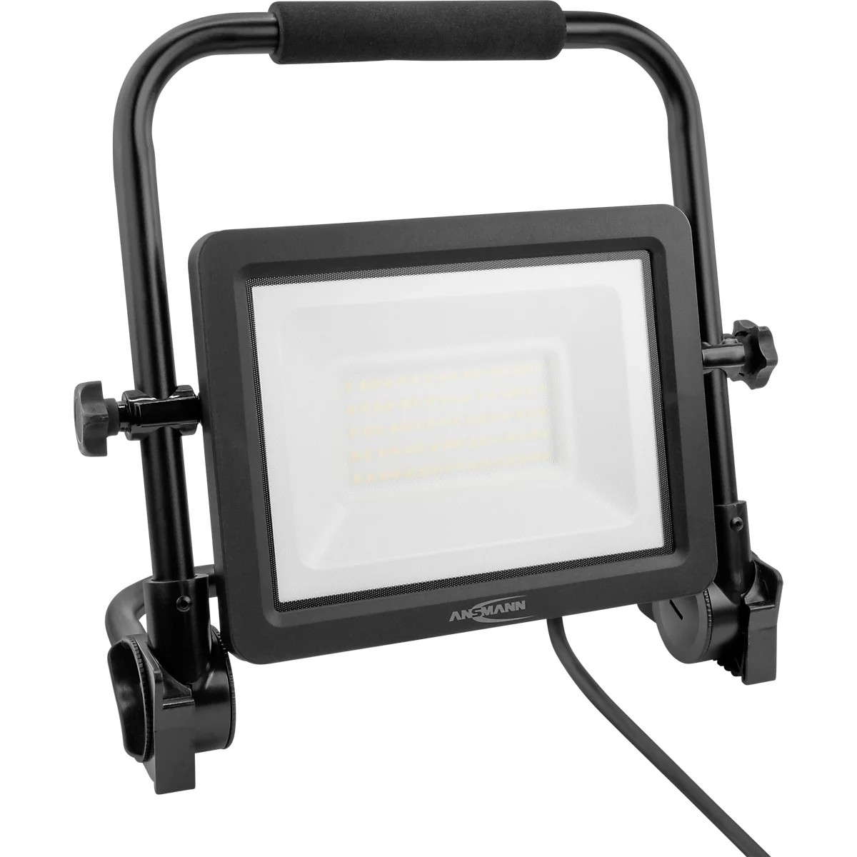 ANSMANN FL50W-AC LED Arbeitsstrahler, Kabelgebunden, 5.400 Lumen, IP65, Stoßfest, 360° Leuchtenkopf und Tragegriff, schwarz