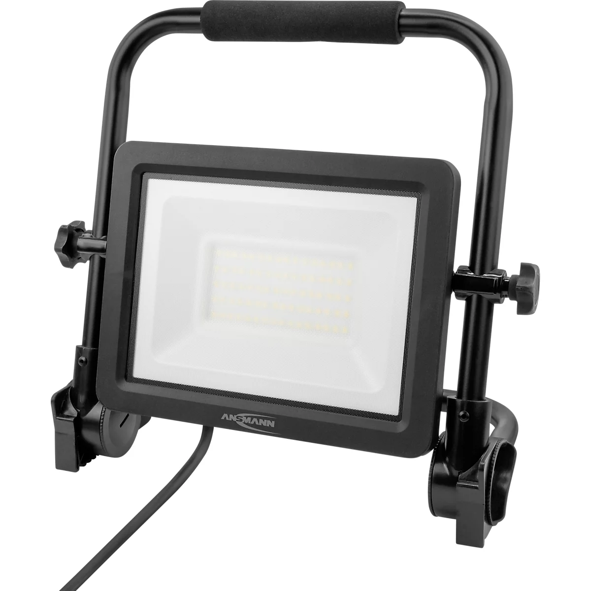 ANSMANN FL50W-AC LED Arbeitsstrahler, Kabelgebunden, 5.400 Lumen, IP65, Stoßfest, 360° Leuchtenkopf und Tragegriff, schwarz