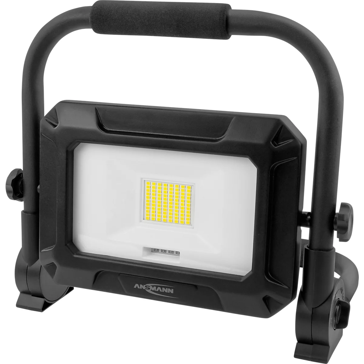 ANSMANN FL50W-R Projecteur de travail LED à accu, 4.500 lumens, IP54, antichoc, réglable, tête de lampe 360°, noir