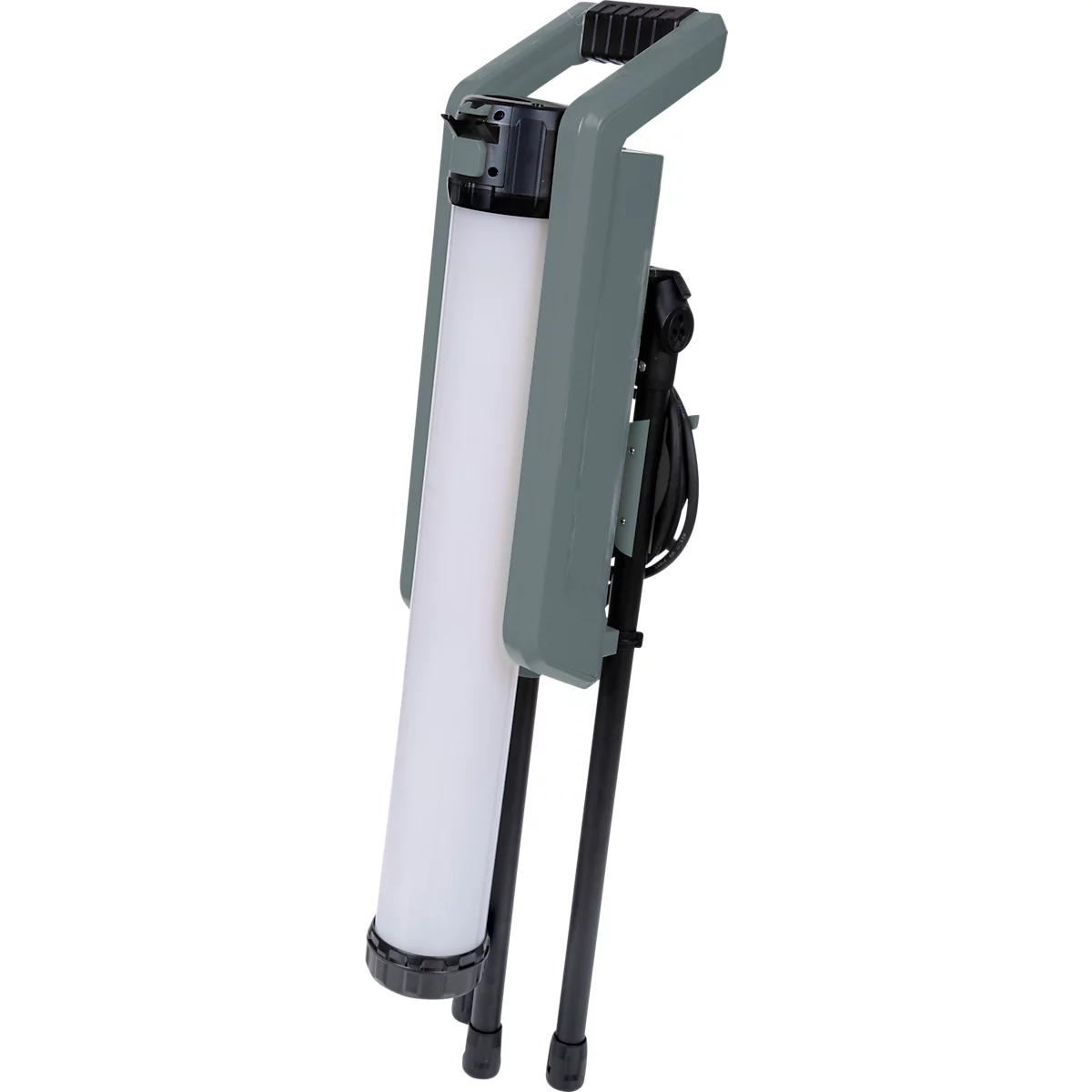 ANSMANN LED-Tower WL7000AC Flex, 7000 Lumen, 360° Abstrahlwinkel, 6500K, IP54, IK07, Integriertes Stativ & Steckdose, schwarz