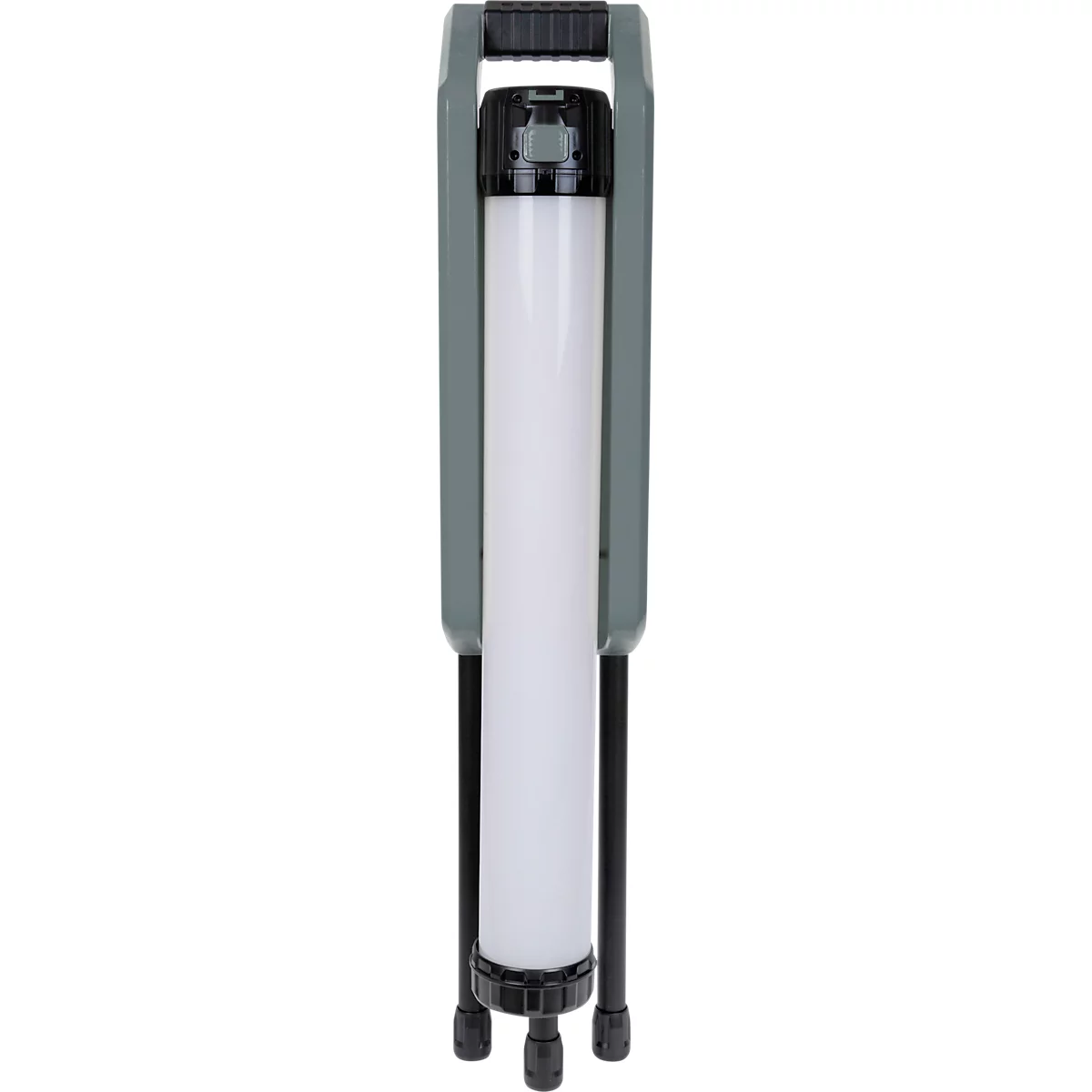 ANSMANN LED-Tower WL7000AC Flex, 7000 lumens, angle de rayonnement de 360°, 6500K, IP54, IK07, trépied intégré &amp; prise de courant, noir