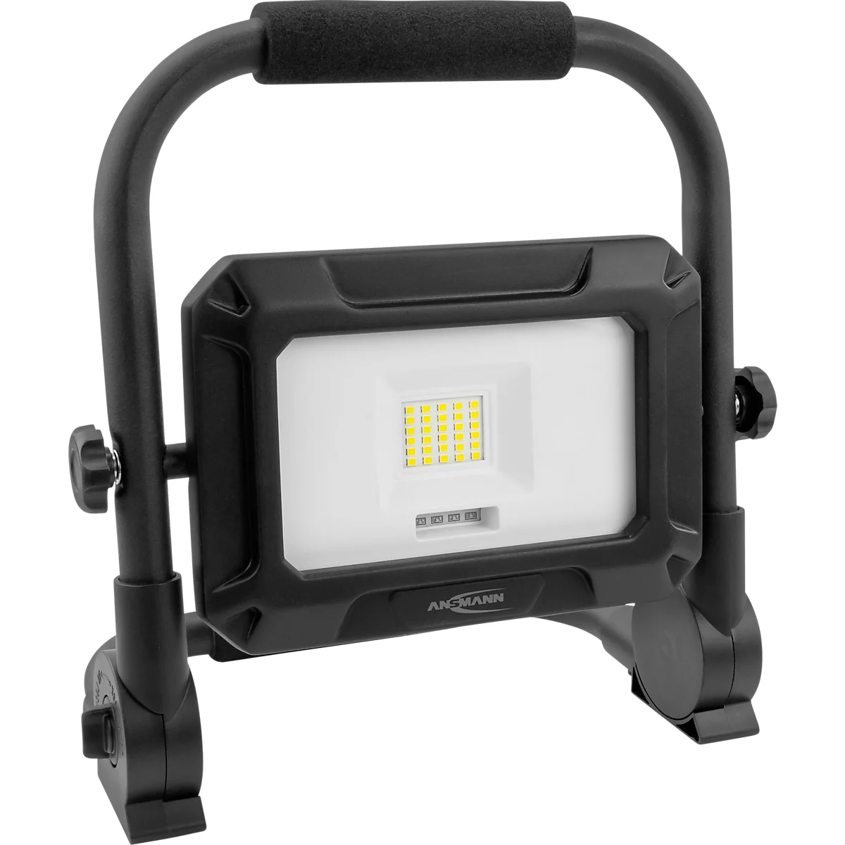 ANSMANN LED werklamp FL20W-R, 2.000 lumen, oplaadbare 4.400 mAh batterij, spatwaterdicht (IP54), zwart
