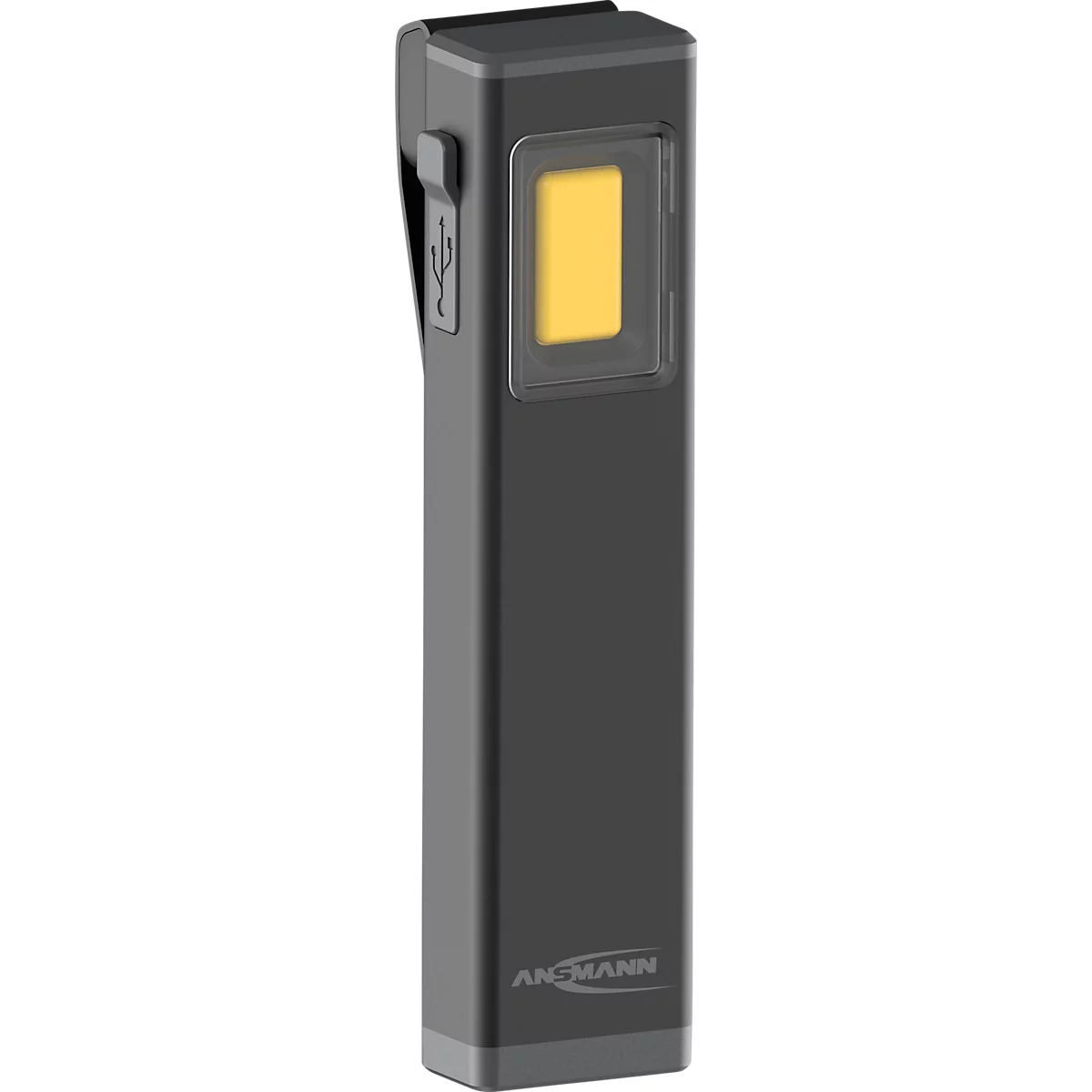 ANSMANN Mini-Booster 500R lampe de travail, fonction Boost, jusqu'à 500 lumens, COB-LED, 6000K, avec aimant et clip, noir