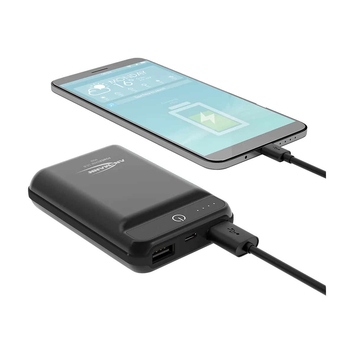Ansmann Powerbank 10.8 mini, 10000 mAh, 2 x port USB, 208 g