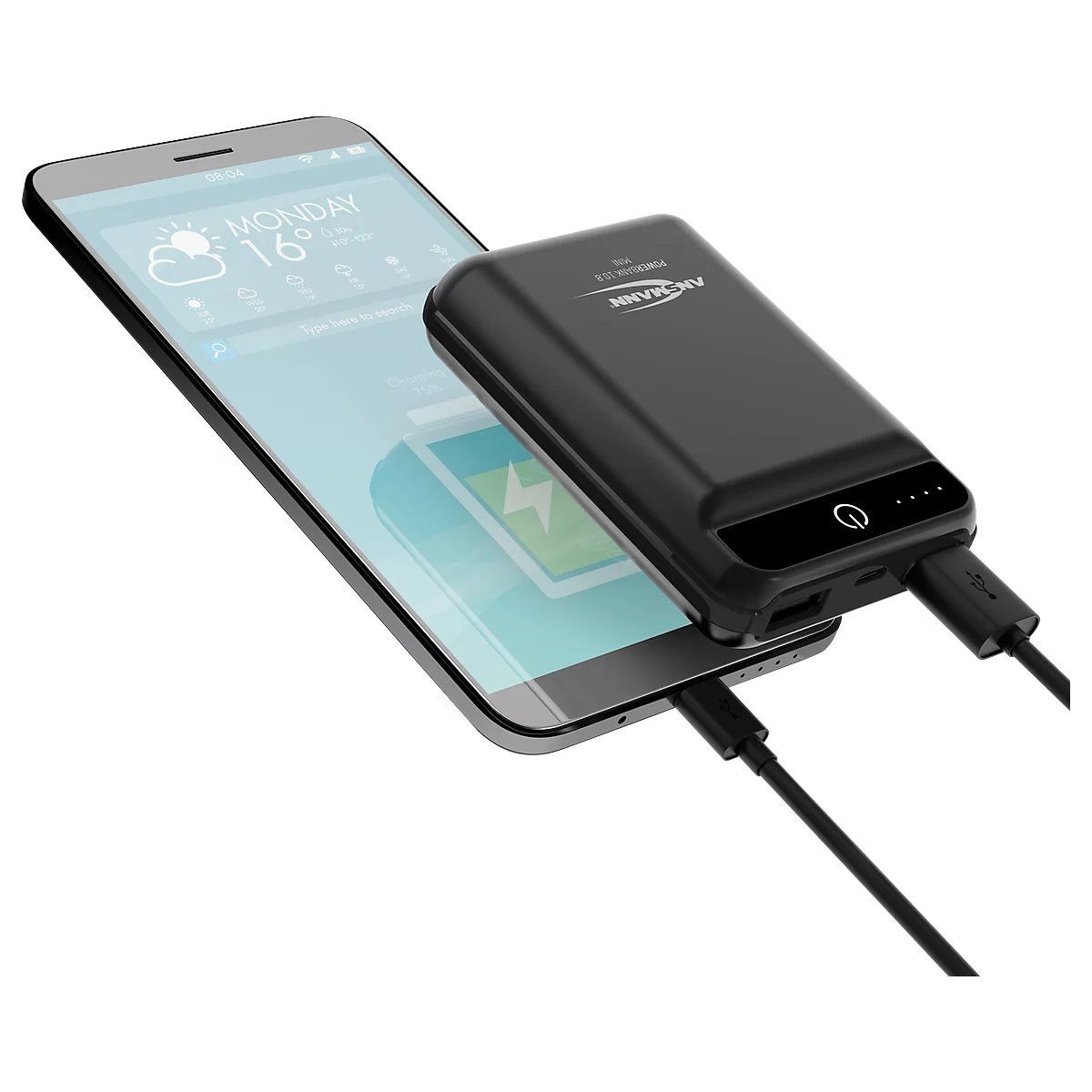 Ansmann Powerbank 10.8 mini, 10000 mAh, 2 x USB-Port, 208 g