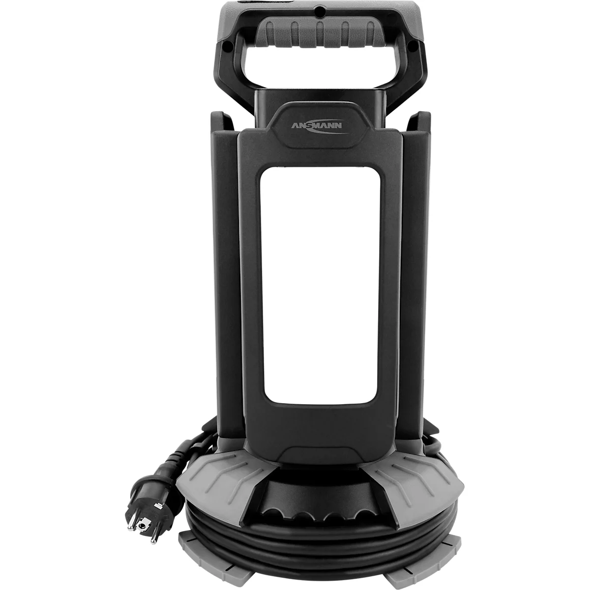 ANSMANN WL14000AC quad LED-spot, 14.000 lumen, 4× 30 W SMD LED's, netvoeding, verstelbaar, statief en magneetvoet, zwart