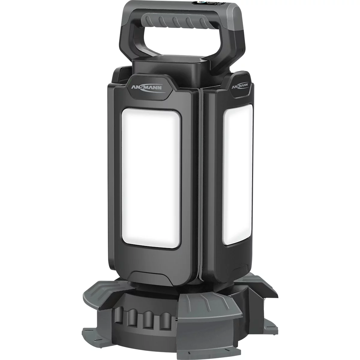 ANSMANN WL14000AC quad LED-spot, 14.000 lumen, 4× 30 W SMD LED's, netvoeding, verstelbaar, statief en magneetvoet, zwart