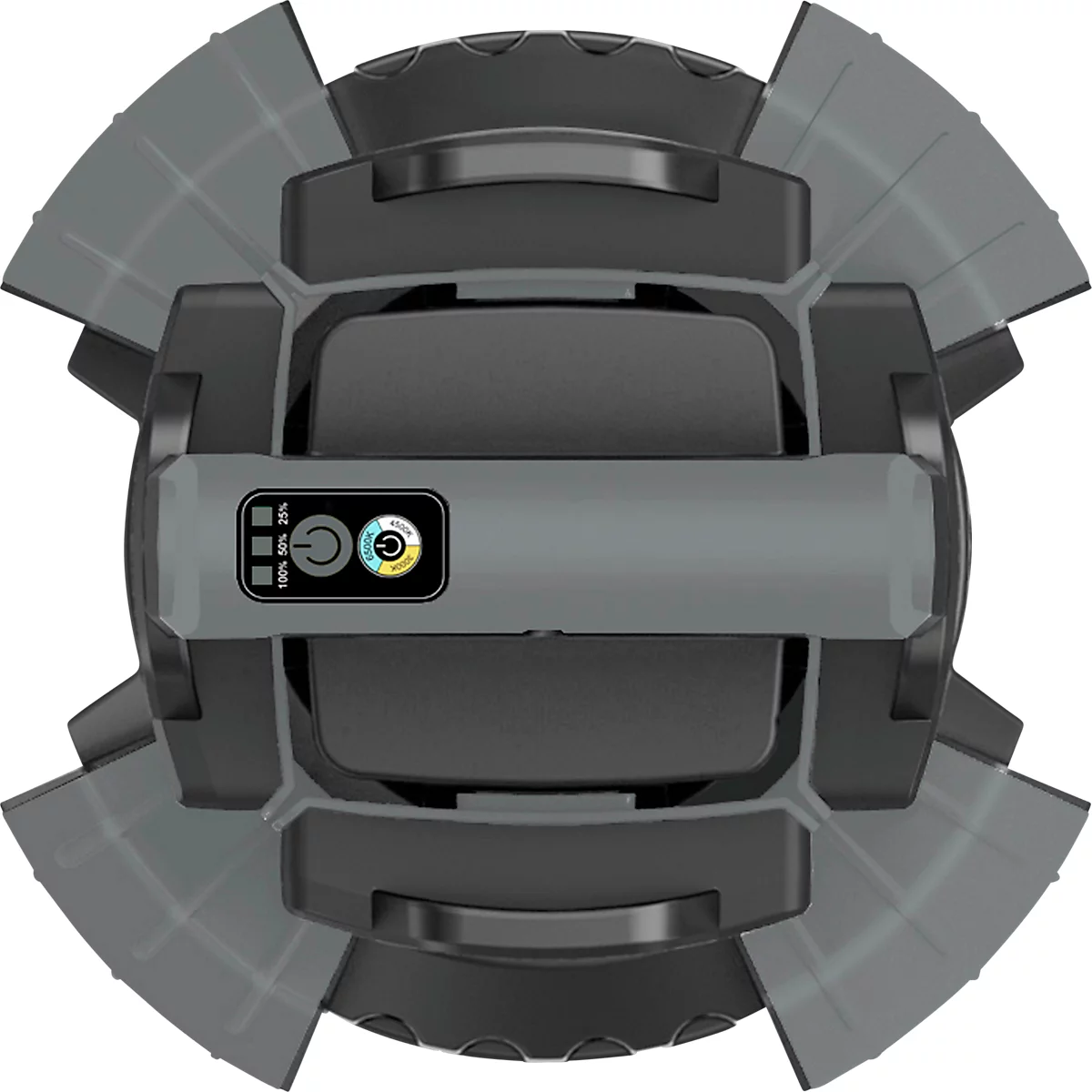ANSMANN WL14000AC quad LED-spot, 14.000 lumen, 4× 30 W SMD LED's, netvoeding, verstelbaar, statief en magneetvoet, zwart