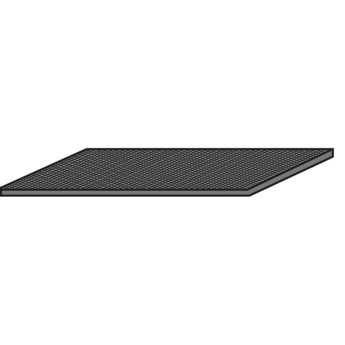 Antislipmat voor asecos veiligheidskasten van de series UB90 en UB30, zwart, B 925 x D 434 x H 1,3 mm