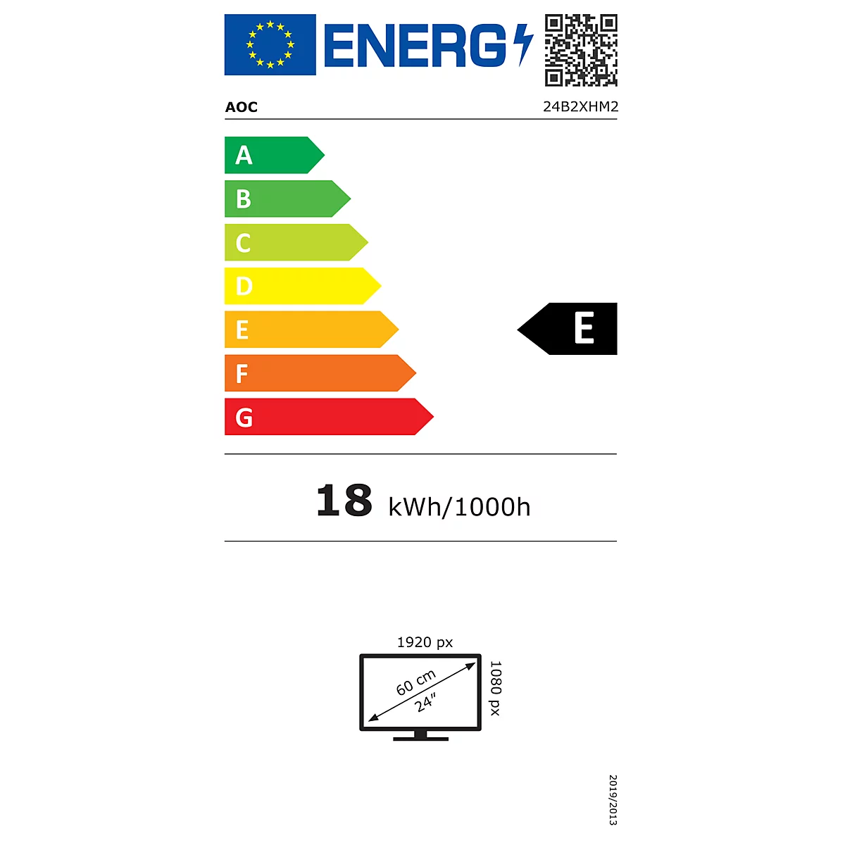 AOC 24B2XHM2 - B2 Series - LED-Monitor - 60 cm (24') (23.8' sichtbar) - 1920 x 1080 Full HD (1080p) @ 75 Hz - VA