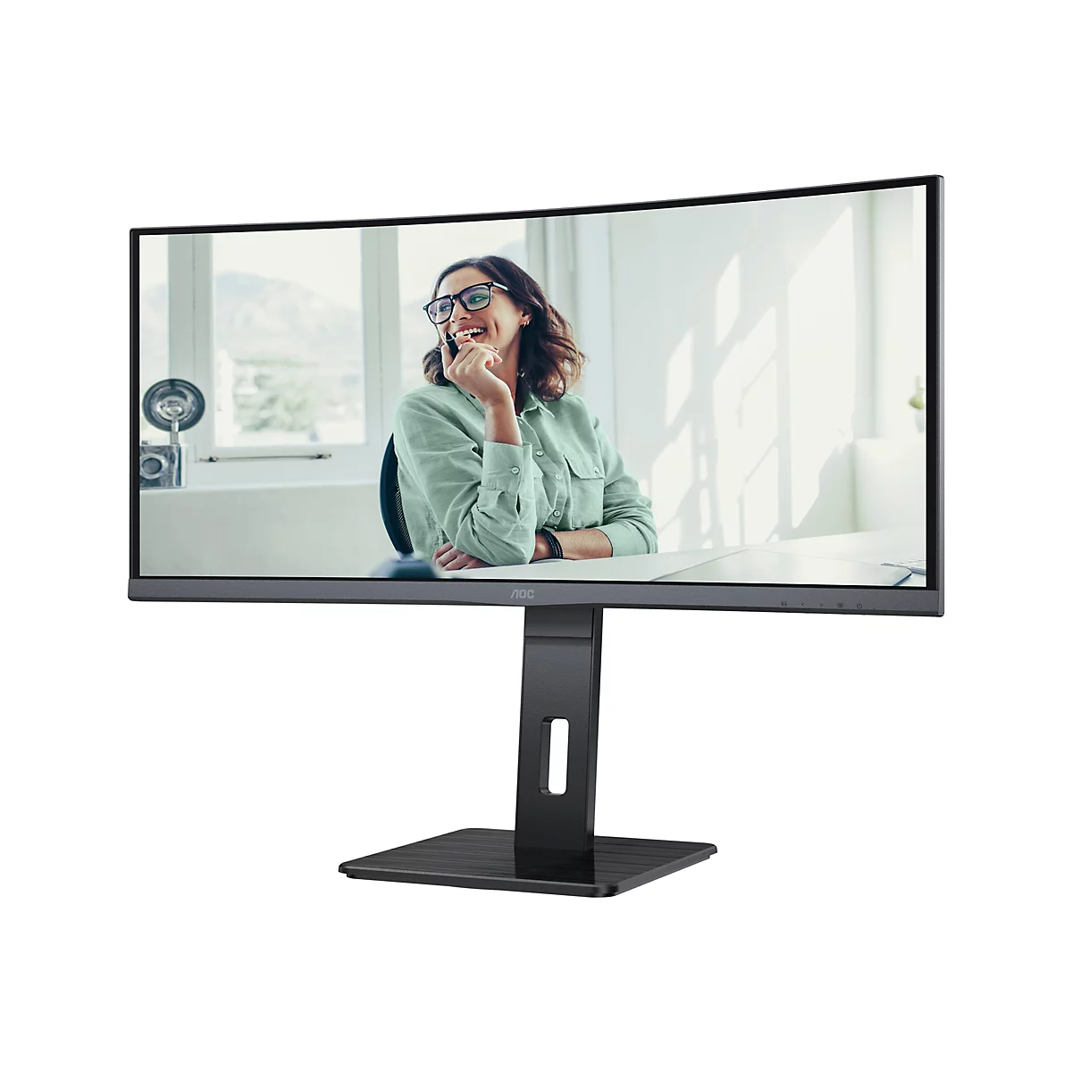 AOC Pro-line CU34P3CV - P3 Series - LED-Monitor - gebogen - 86.36 cm (34') - 3440 x 1440 UWQHD @ 100 Hz