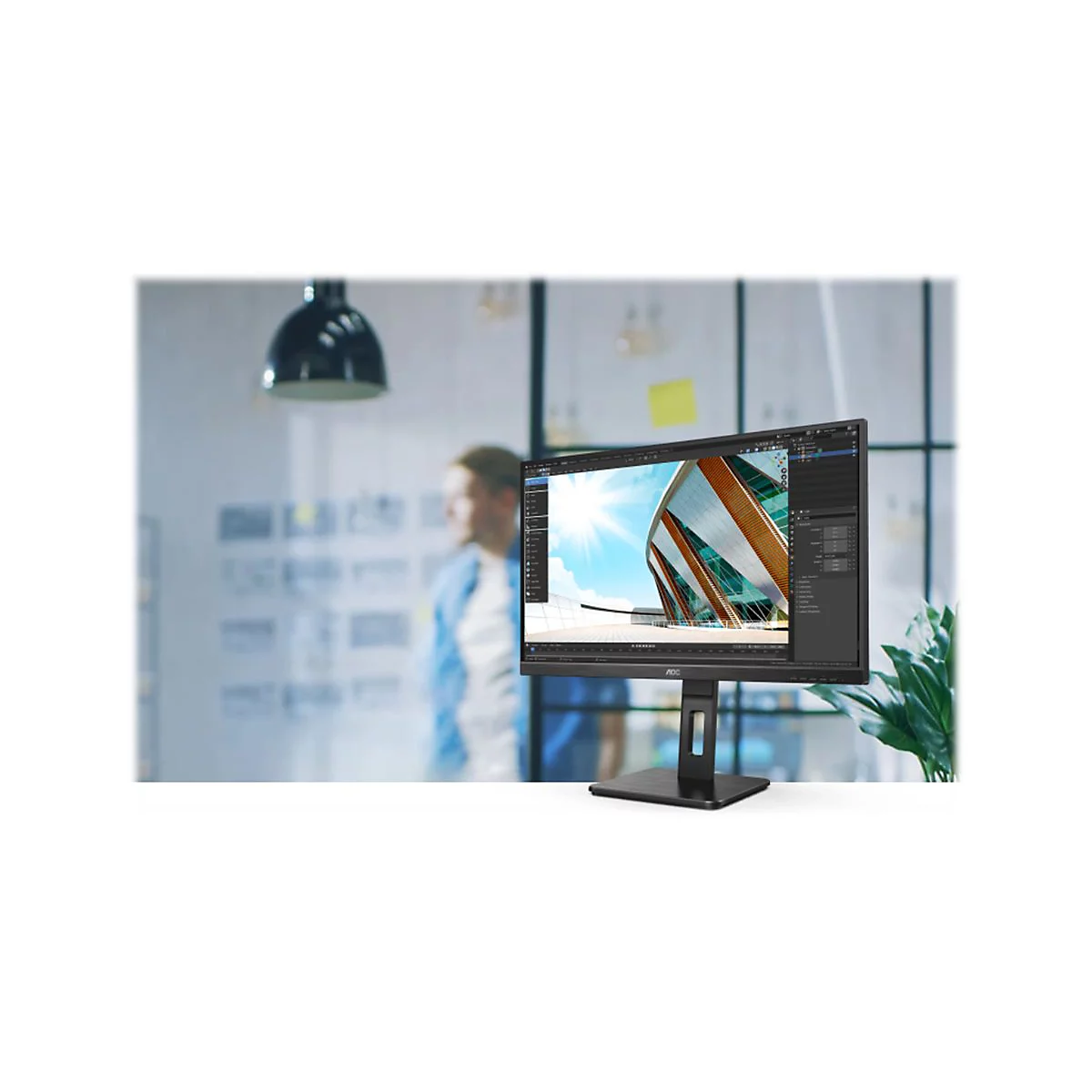 AOC Q27P2Q - LED-Monitor - 68.6 cm (27') - 2560 x 1440 QHD @ 75 Hz - IPS - 300 cd/m²