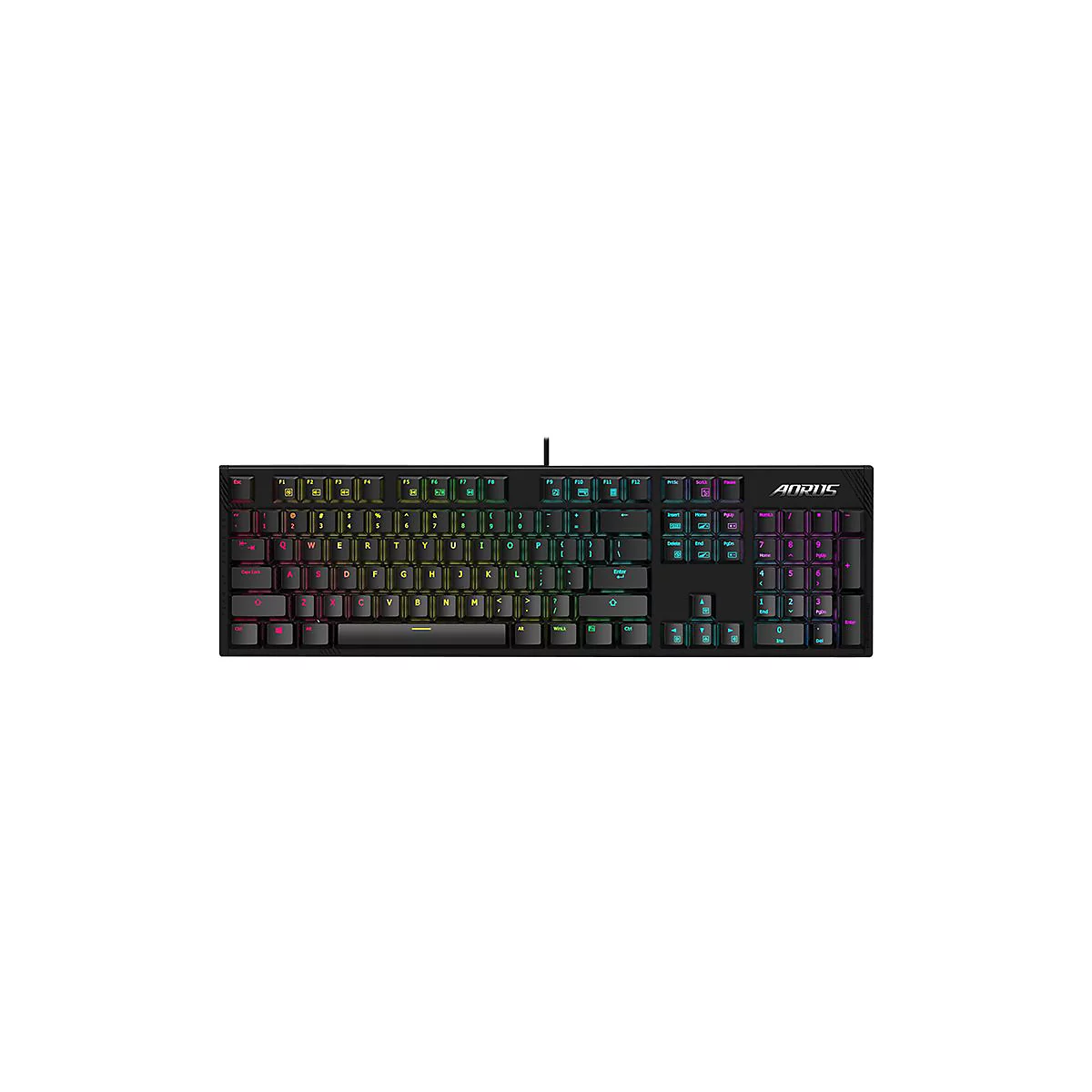 AORUS K1 - Tastatur - Hintergrundbeleuchtung - USB - Tastenschalter: CHERRY MX Red