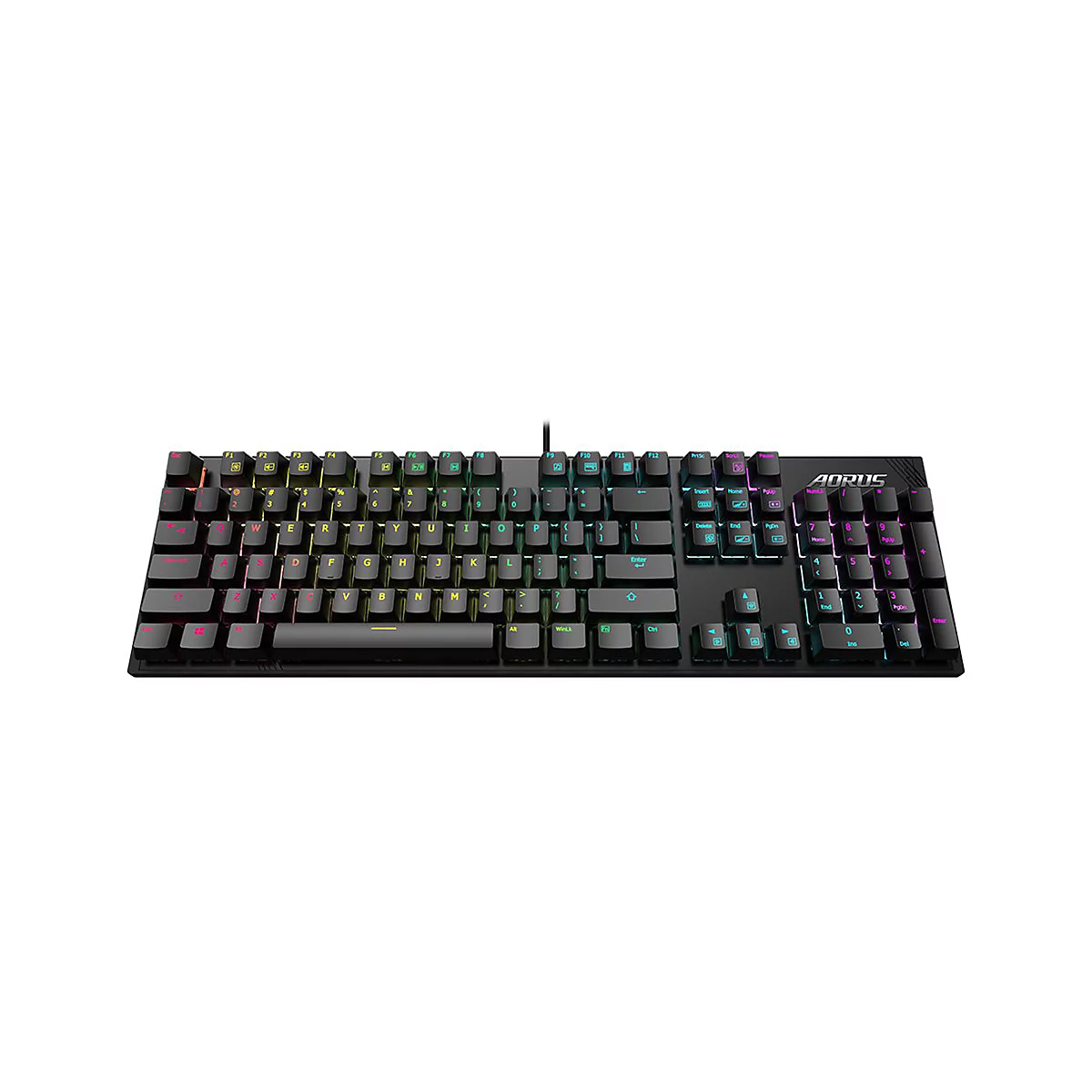 AORUS K1 - Tastatur - Hintergrundbeleuchtung - USB - Tastenschalter: CHERRY MX Red