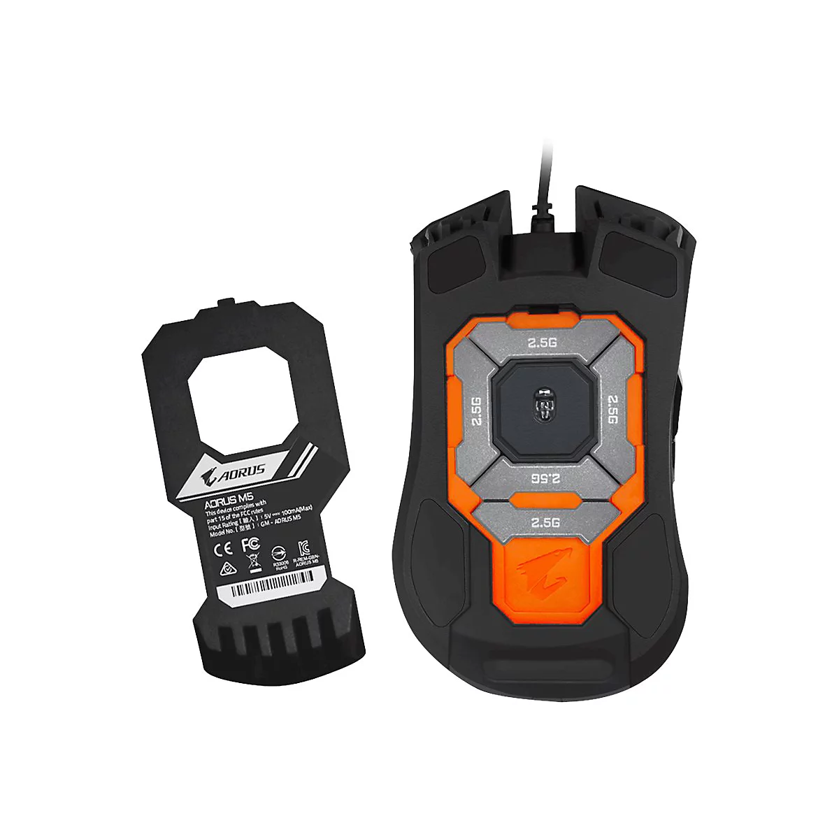 AORUS M5 - Maus - Für Rechtshänder - optisch - kabelgebunden - USB