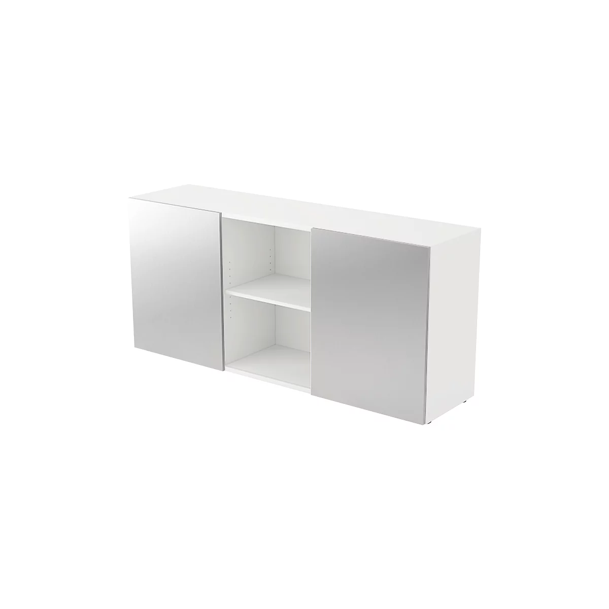 Aparador TARVIS, 2 AA, con puertas correderas, An 1600 x P 420 x Al 748 mm, blanco