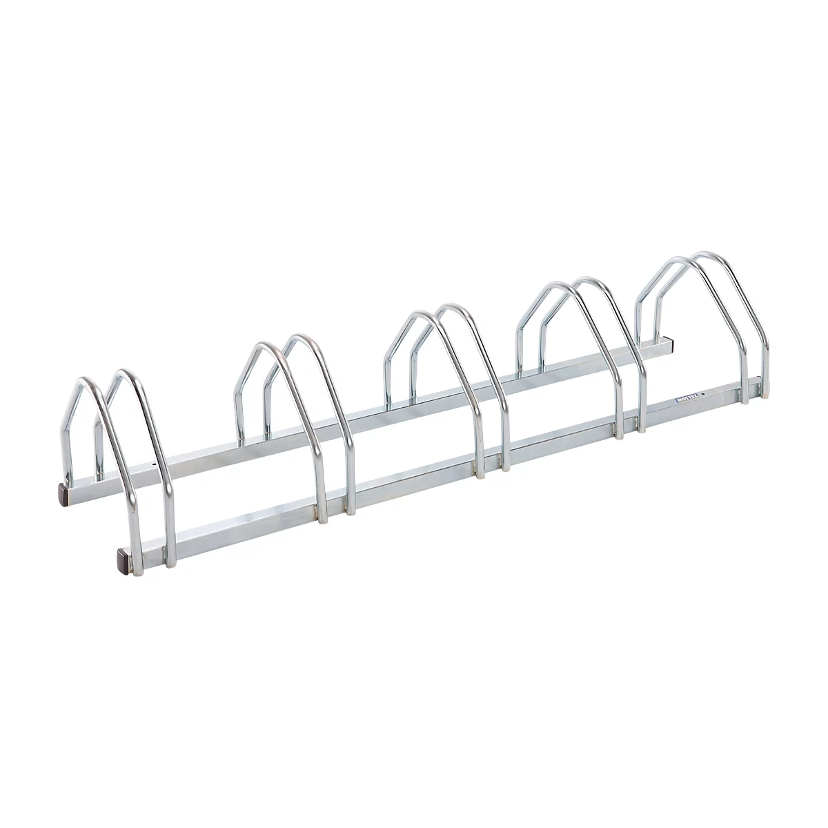 Aparcador colgante, 1 cara, para neumáticos de 35-55 mm de ancho, 1330 x 330 x 260 mm de alto, acero galvanizado en caliente, 5 plazas de aparcamiento, montado