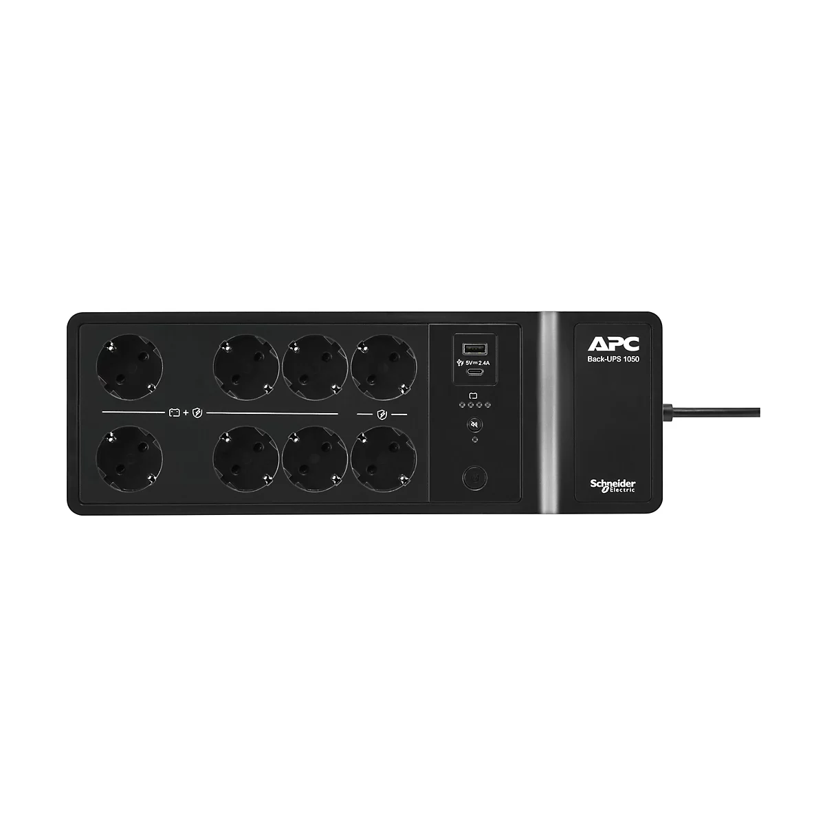 APC Back-UPS - USV (Wandmontage / Aufputzmontage) - Wechselstrom 230 V - 600 Watt - 1050 VA - Ausgangsanschlüsse: 10
