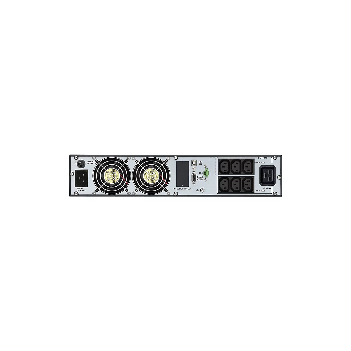 APC Easy UPS On-Line - USV (Rack - einbaufähig) - 6x IEC C13 + 1x IEC C19 Steckdosen, intelligenter Kartenslot, LCD, mit Schienensatz - Wechselstrom 230 V - 2700 Watt