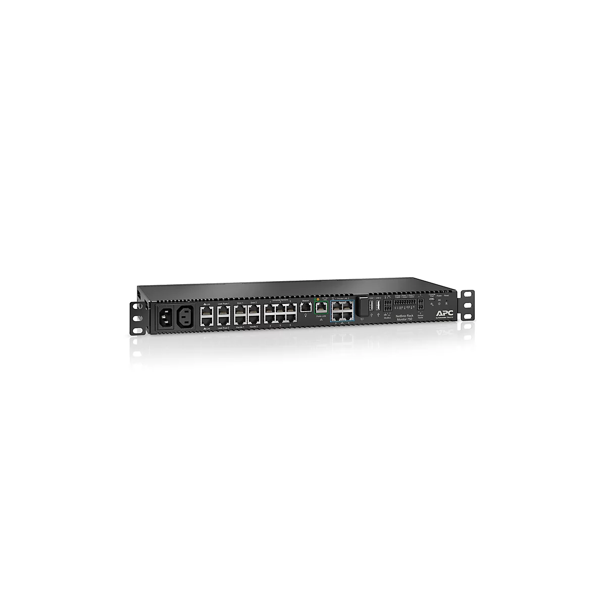 APC NetBotz Rack Monitor 750 - Gerät zur Umgebungsüberwachung - 1GbE - 1U - Rack-montierbar - für P/N: SMTL1000RMI2UC, SMX1000C, SMX1500RM2UC, SMX1500RM2UCNC, SMX750C, SMX750CNC