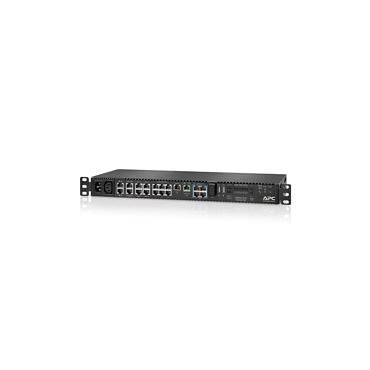 APC NetBotz Rack Monitor 750 - Gerät zur Umgebungsüberwachung - 1GbE - 1U - Rack-montierbar - für P/N: SMTL1000RMI2UC, SMX1000C, SMX1500RM2UC, SMX1500RM2UCNC, SMX750C, SMX750CNC