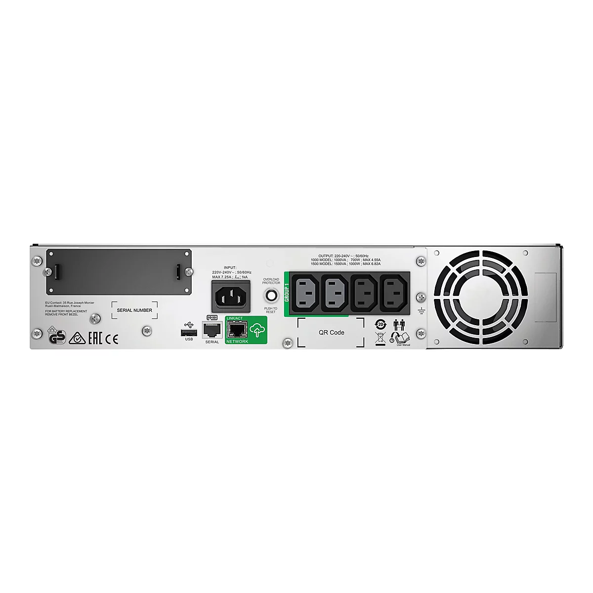 APC Smart-UPS 1500VA LCD RM - USV - 1000 Watt - 1500 VA - mit APC SmartConnect
