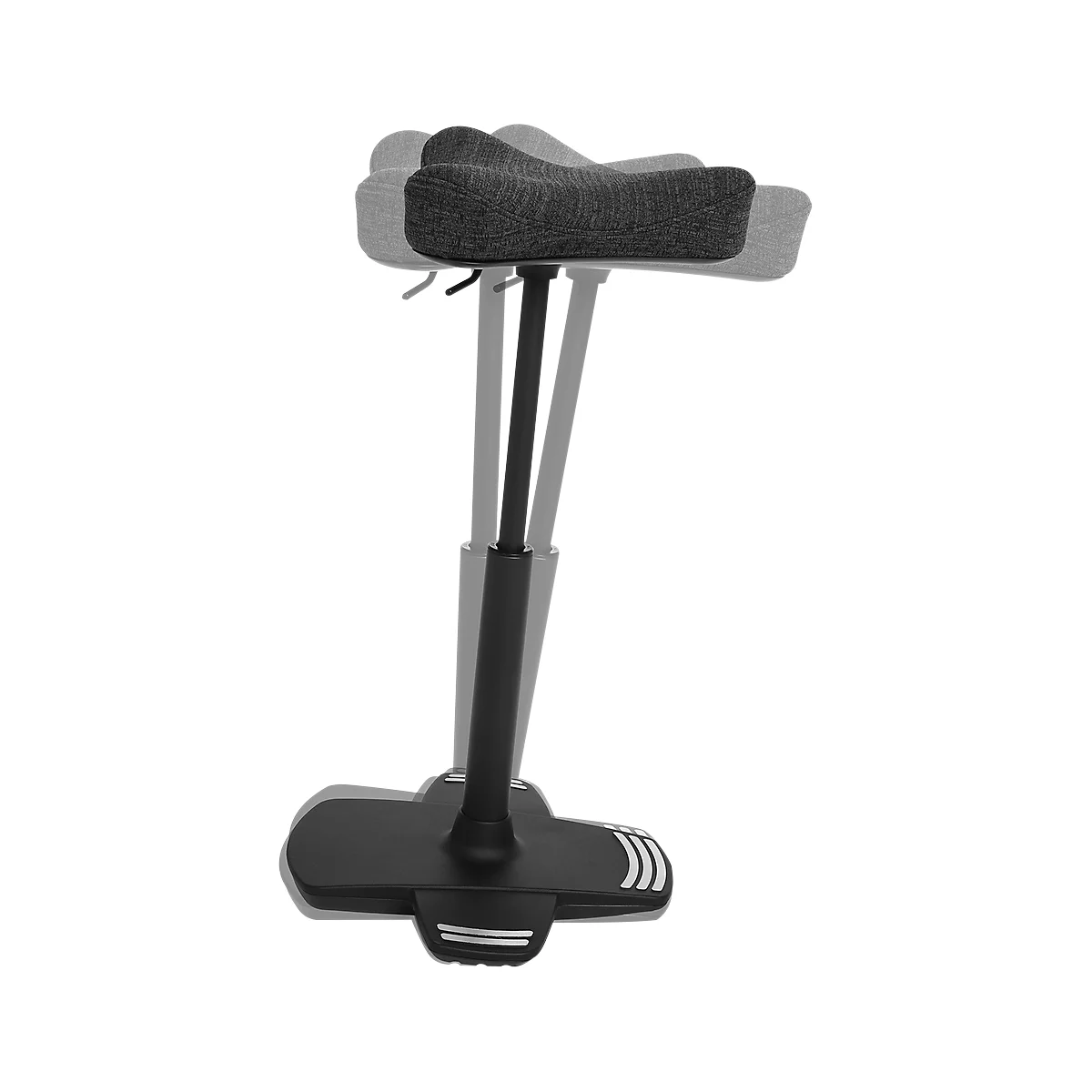 Apoyo de pie Topstar Sitness Falcon, móvil hacia todos los lados, altura del asiento regulable, negro