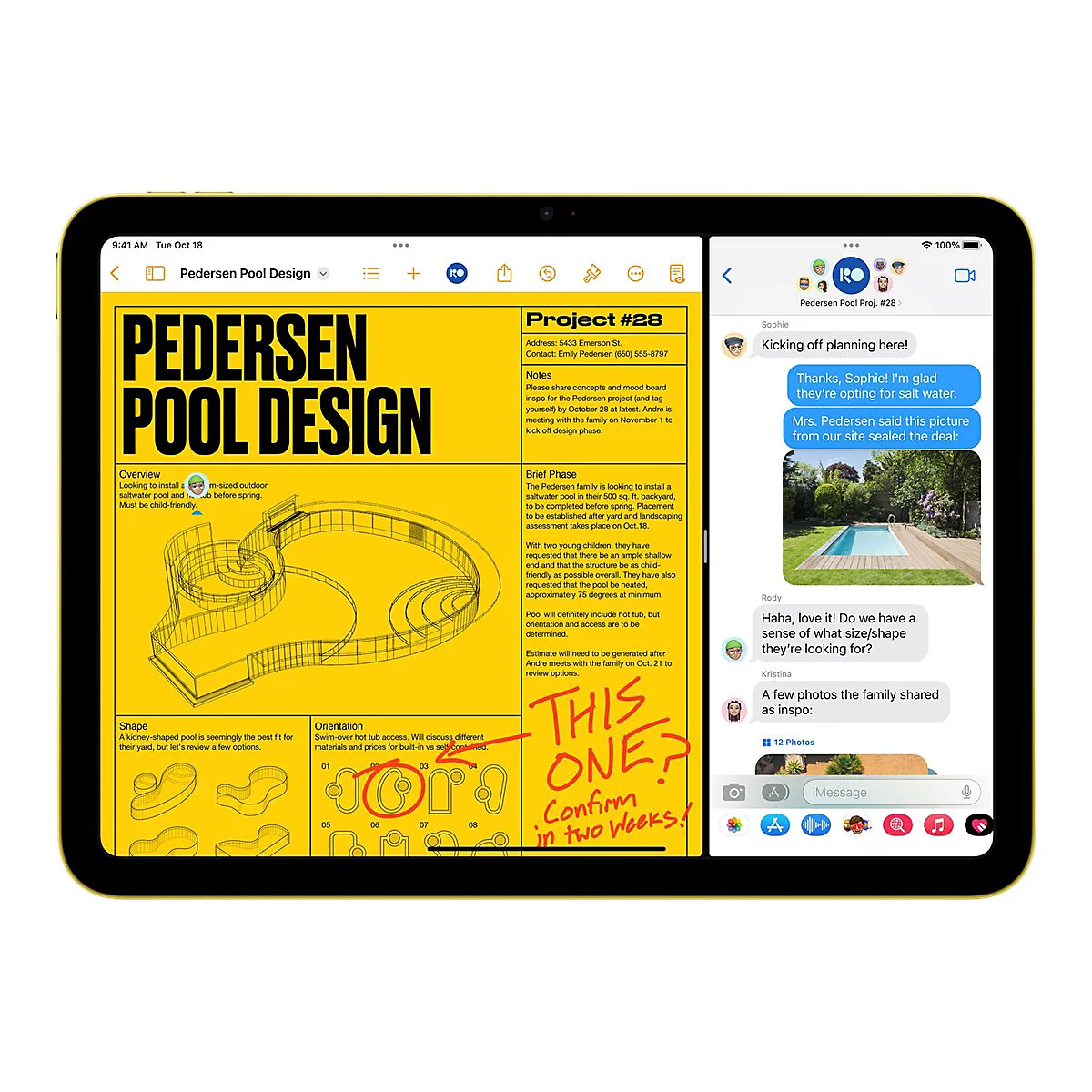 Apple 10.9-inch iPad Wi-Fi - 10. Generation - Tablet - 256 GB - 27.7 cm (10.9') IPS (2360 x 1640) - Gelb