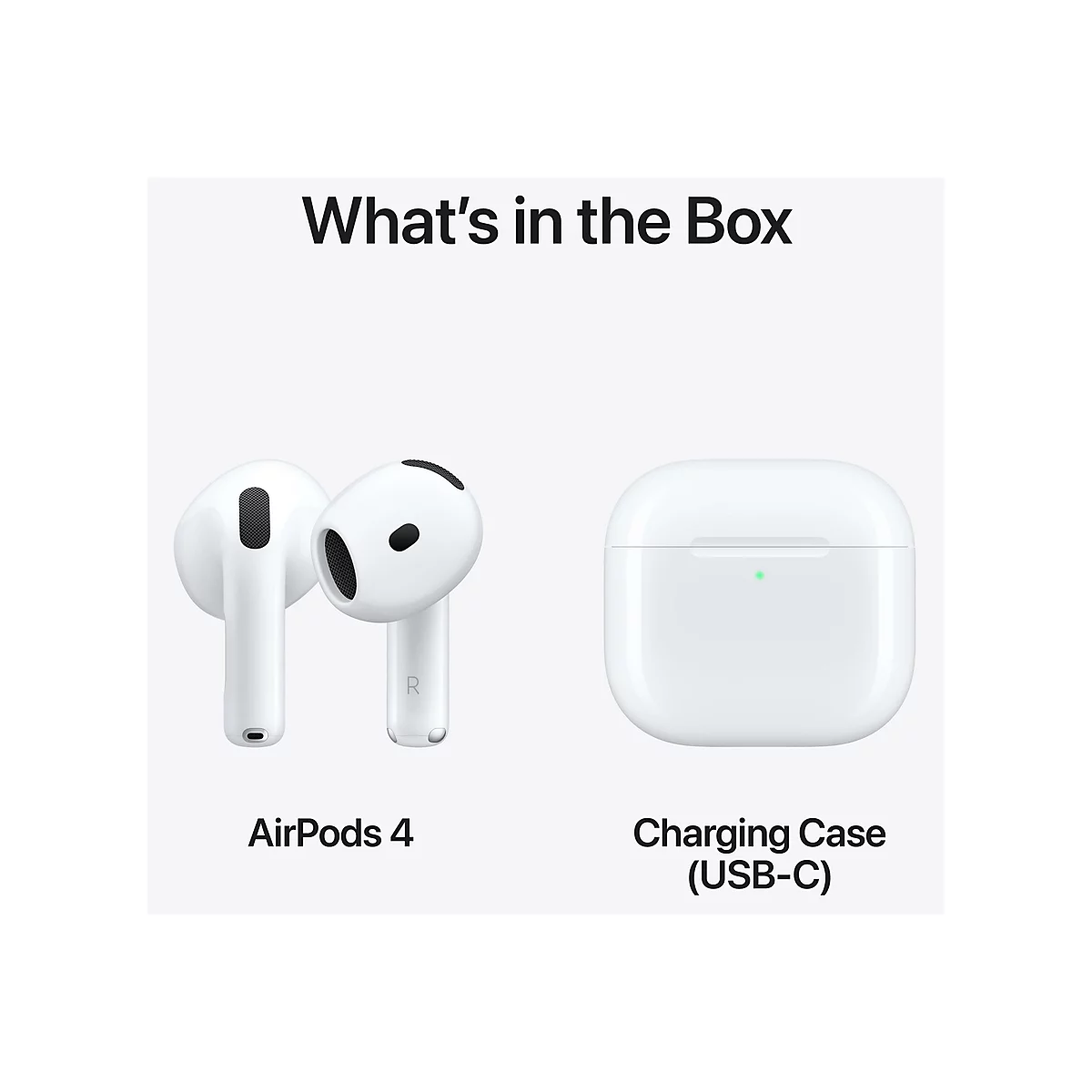 Apple AirPods 4 - True Wireless-Kopfhörer mit Mikrofon - Ohrstöpsel - Bluetooth - weiß