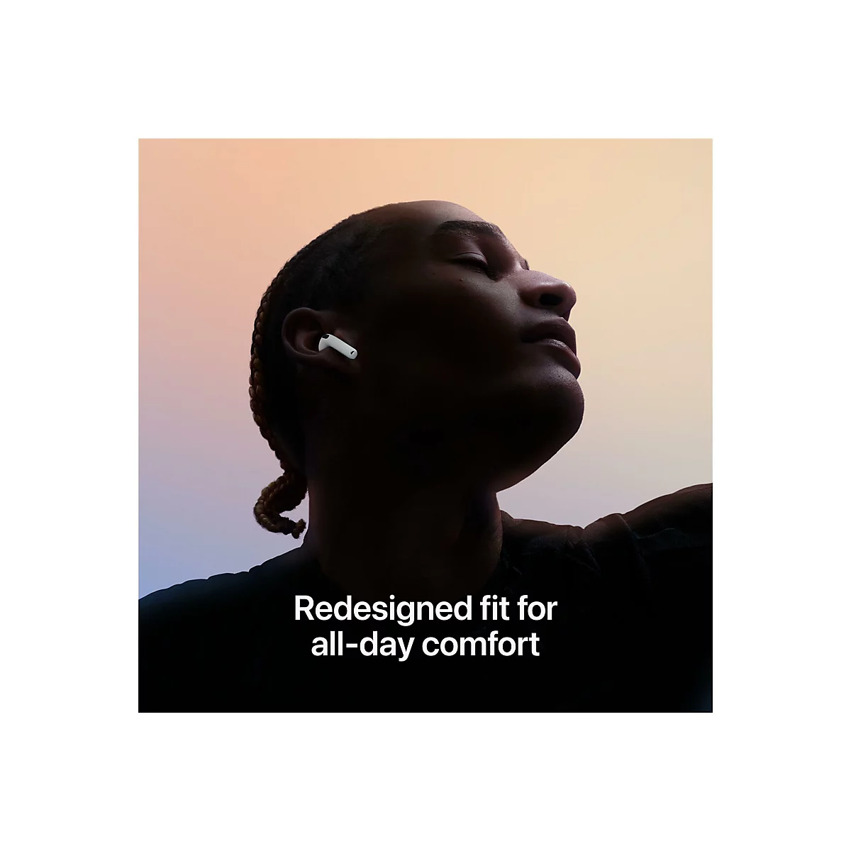 Apple AirPods 4 with Active Noise Cancellation - True Wireless-Kopfhörer mit Mikrofon - Ohrstöpsel - Bluetooth - aktive Rauschunterdrückung - weiß