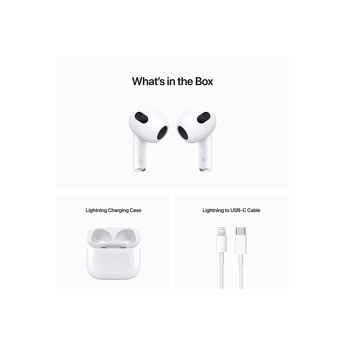 Apple AirPods with Lightning Charging Case - 3. Generation - True Wireless-Kopfhörer mit Mikrofon - Ohrstöpsel - Bluetooth - weiß