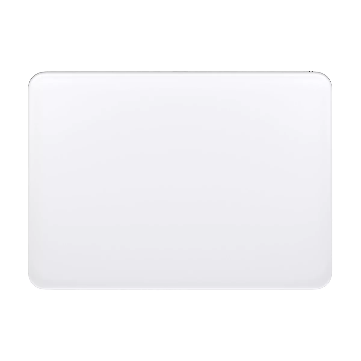 Rechteckige weiße Fläche mit abgerundeten Ecken. Der obere Rand ist etwas schmaler.