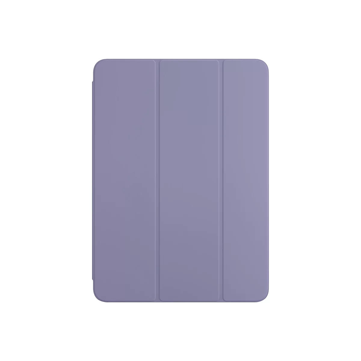 Flaches, hellviolettes Tablet-Smart-Cover in geschlossener Ansicht auf weißem Hintergrund.