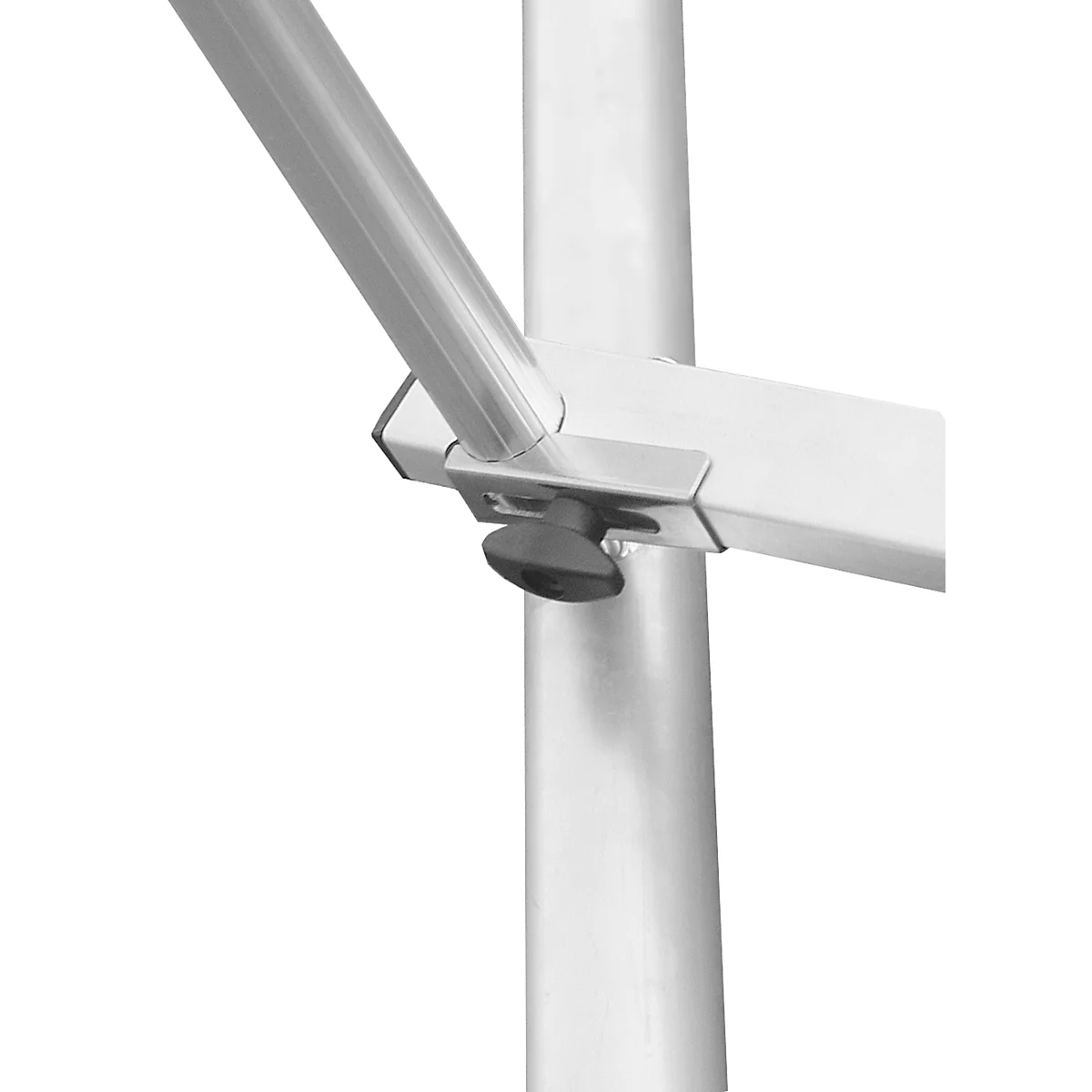 Arbeitsgerüst Grundgerüst MONTO® ClimTec, Arbeitshöhe 3 m, höhenverstellbare Belagbühne mit Luke, V-Traverse, bis 200 kg/m², Aluminium