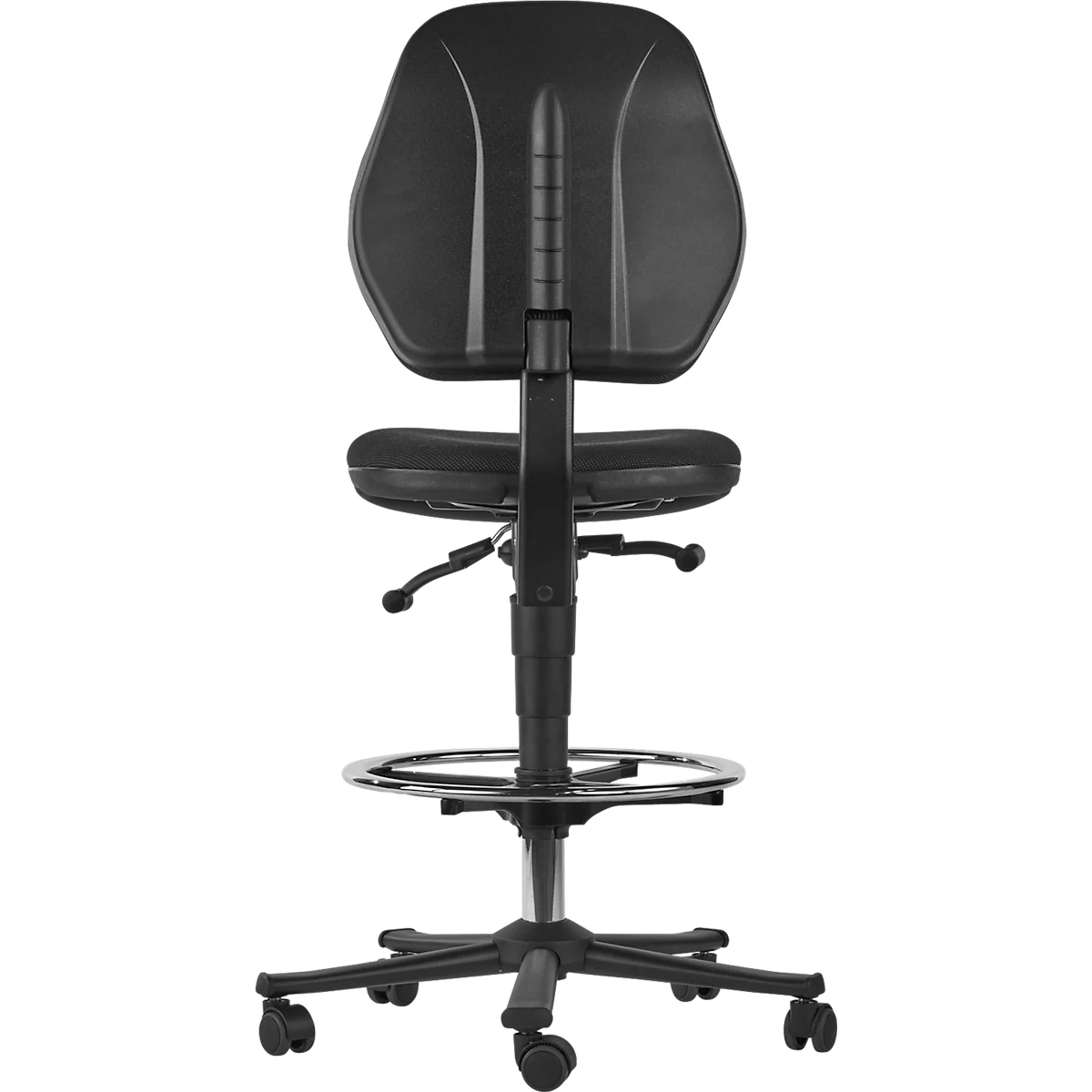 Arbeitsstuhl COUNTER Basic, Sitz-Stopp-Rollen, anthrazit