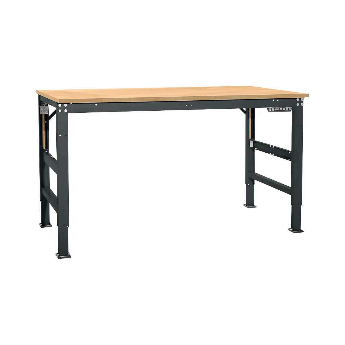 Arbeitstisch Ergo, Elektro-Hydraulik, Platte Multiplex, 1750 x 800 mm, anthrazit